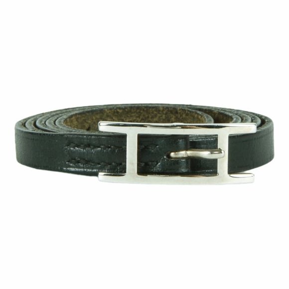 Hermes black leather belt or bracelet - Picture 2 of 7